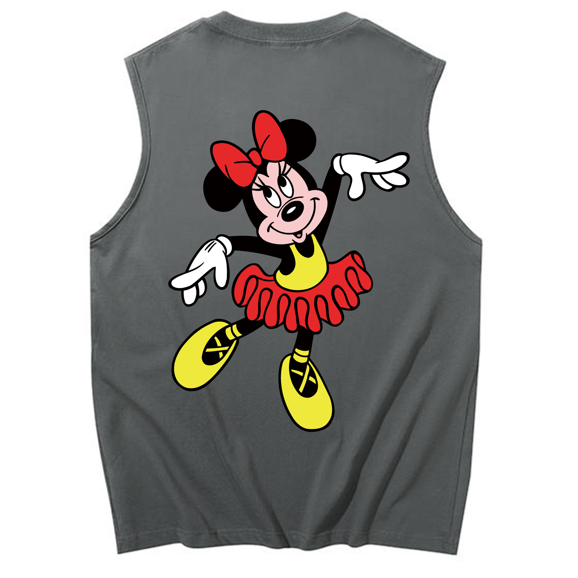 ミッキーマウス Mickey Mouse コットン100％タンクトップ（背面プリント）